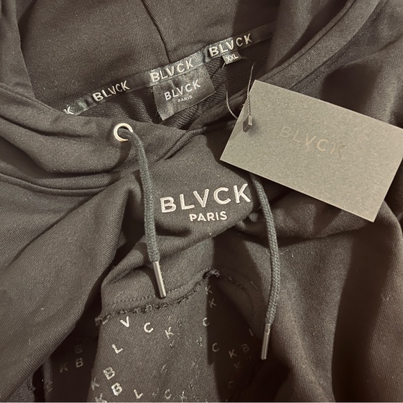 BLVCK PARIS Monogram Torn Hoodie - Picture 3 of 5